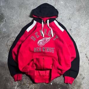 G-III Sports by Carl Banks Detroit Red Wings Full Zip Hoodie Sweatshirt Size L